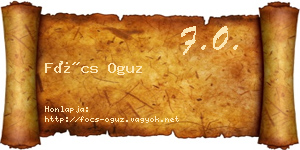 Föcs Oguz névjegykártya